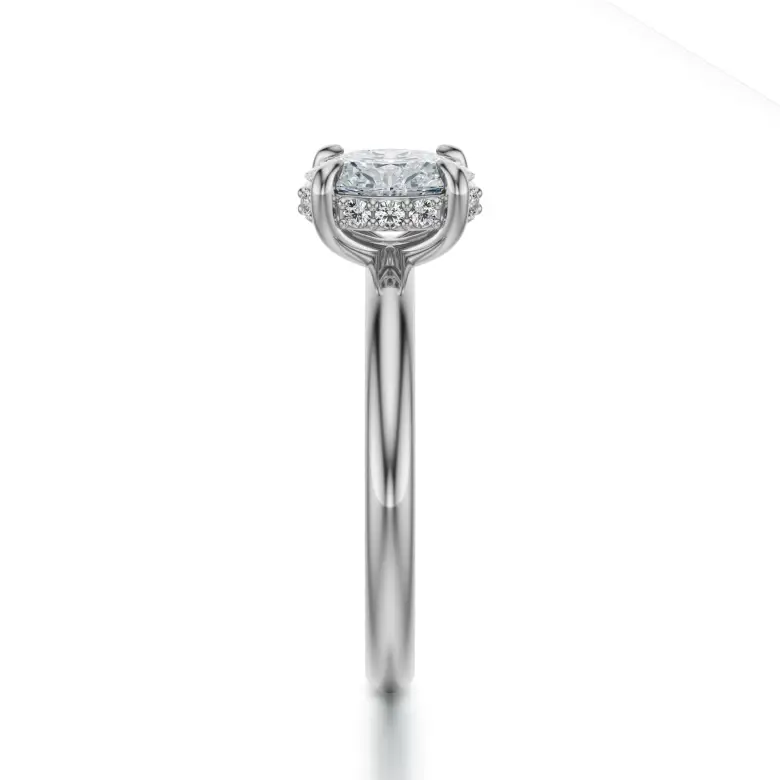 Pierścionek owalny diament białe złoto SBPZ_068